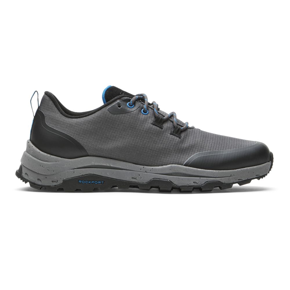 Sneakers Rockport Uomo - Xcs Pathway Waterproof Sport Oxford - Grigie Scuro - WXSAFLO-64